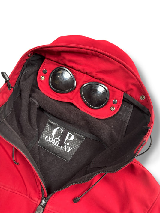 Red cp company goggle jacket size medium