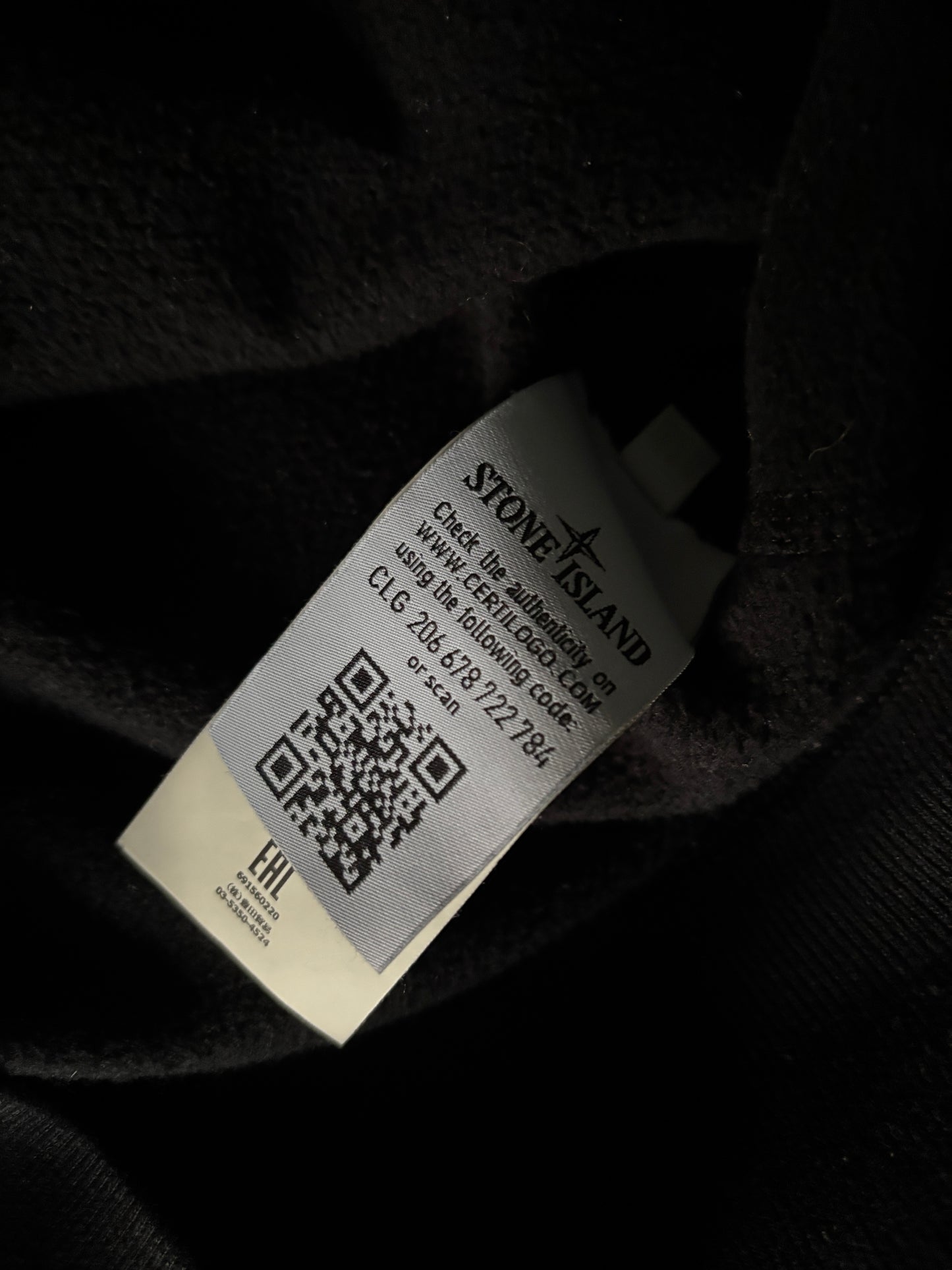 Black stone island zip up size medium