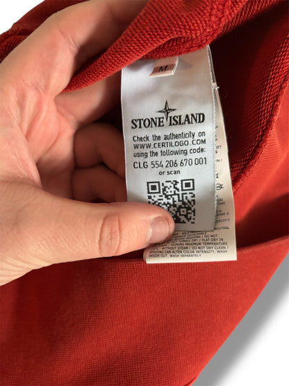 Red stone island jumper size medium