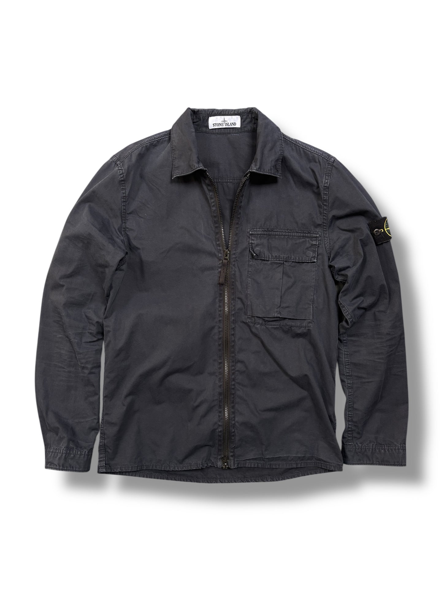 Black/navy stone island overshirt size small