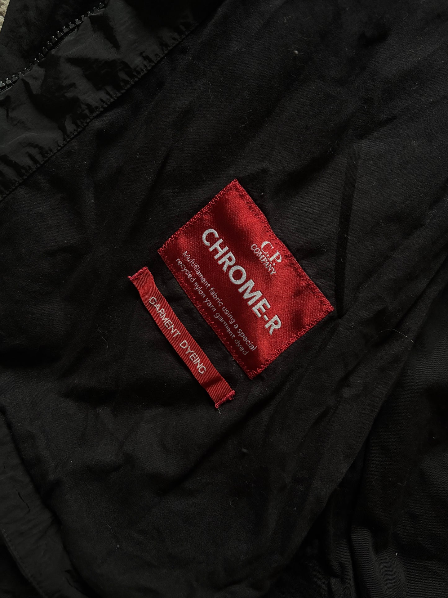 Black C.P Company chrome r jacket size large