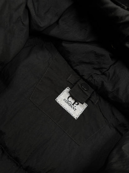 Black cp company eco chrome-r puffer jacket size large