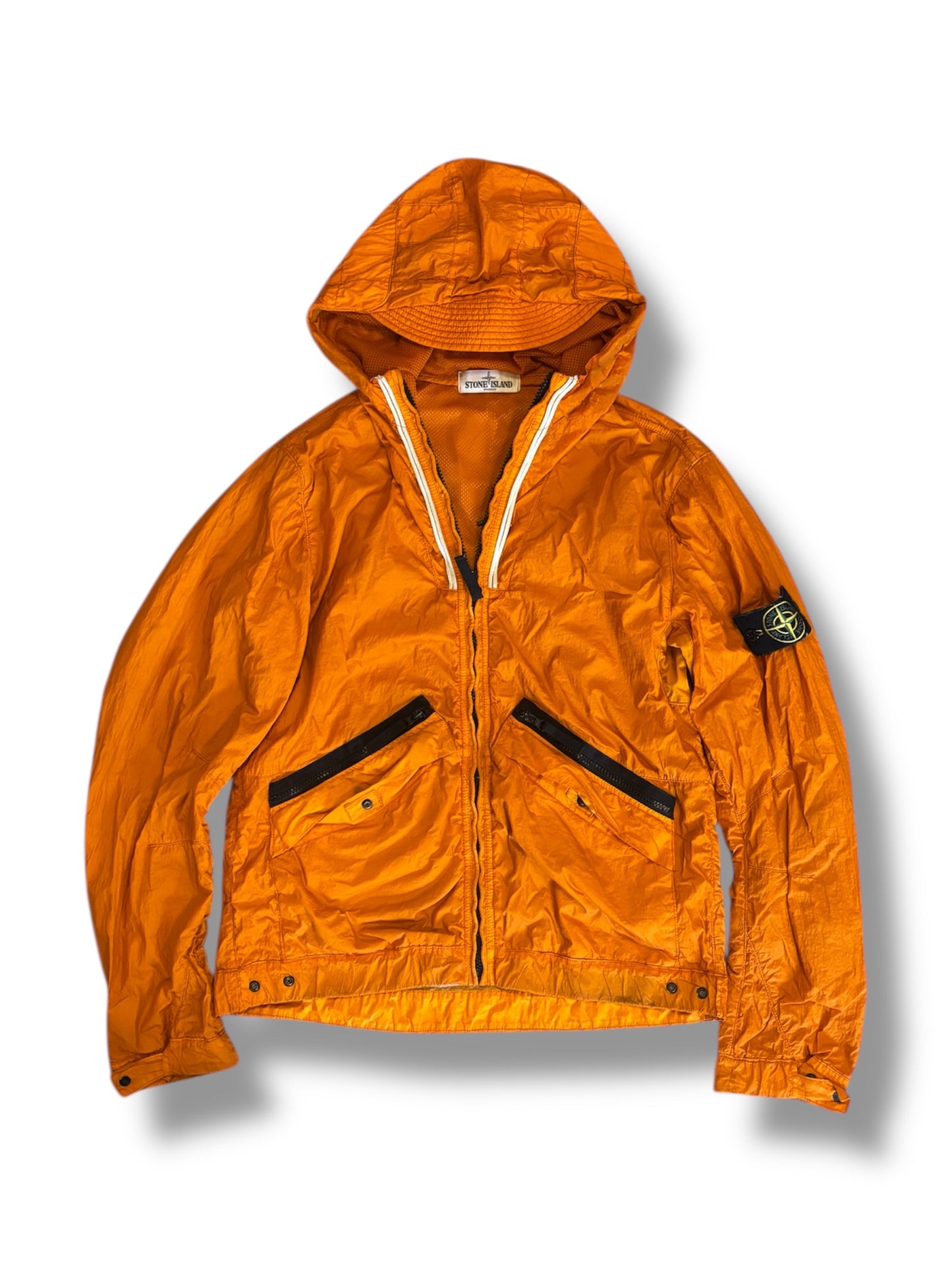 Orange stone island membrana TC jacket size medium