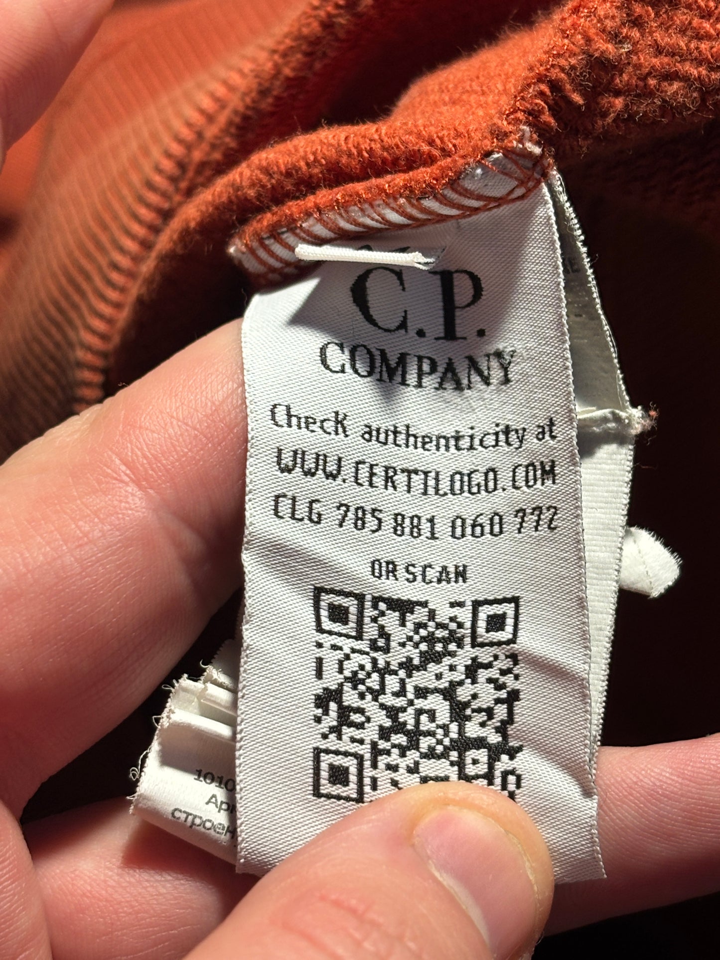 Orange cp company jumper size medium