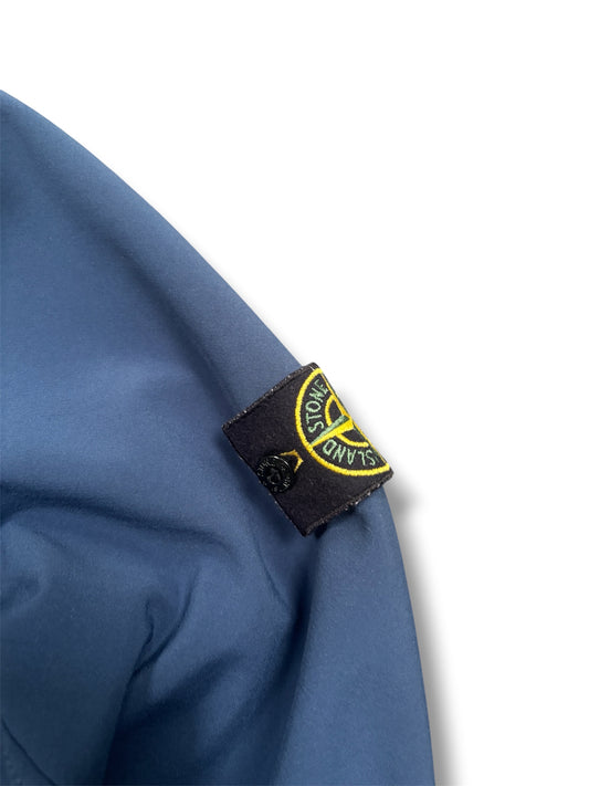 Dark blue stone island soft shell jacket size medium