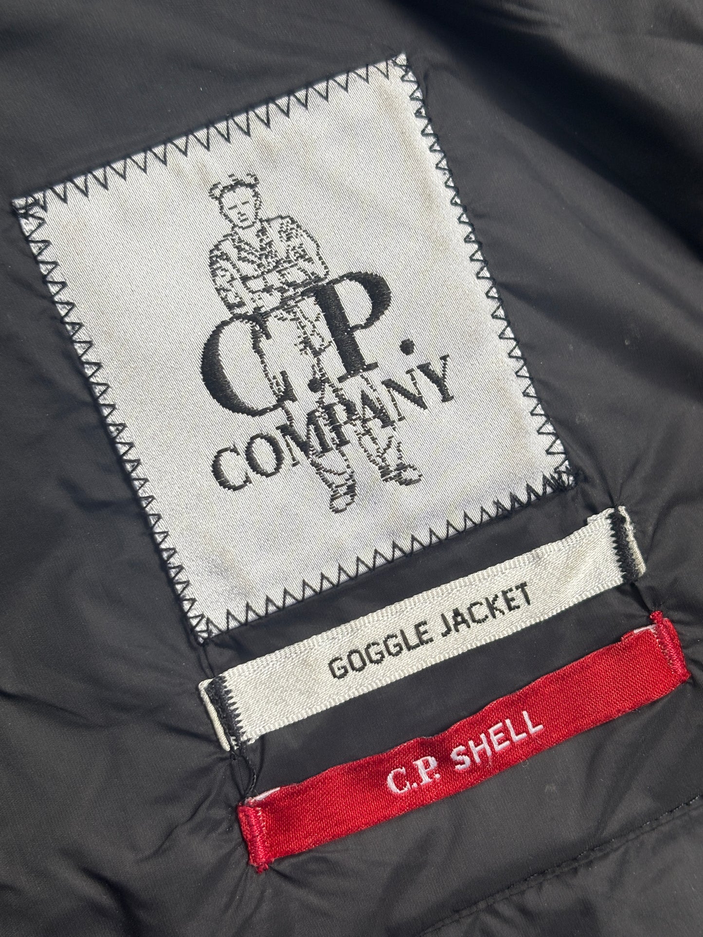 Black cp company puffer jacket with detachable hood size 52/XL