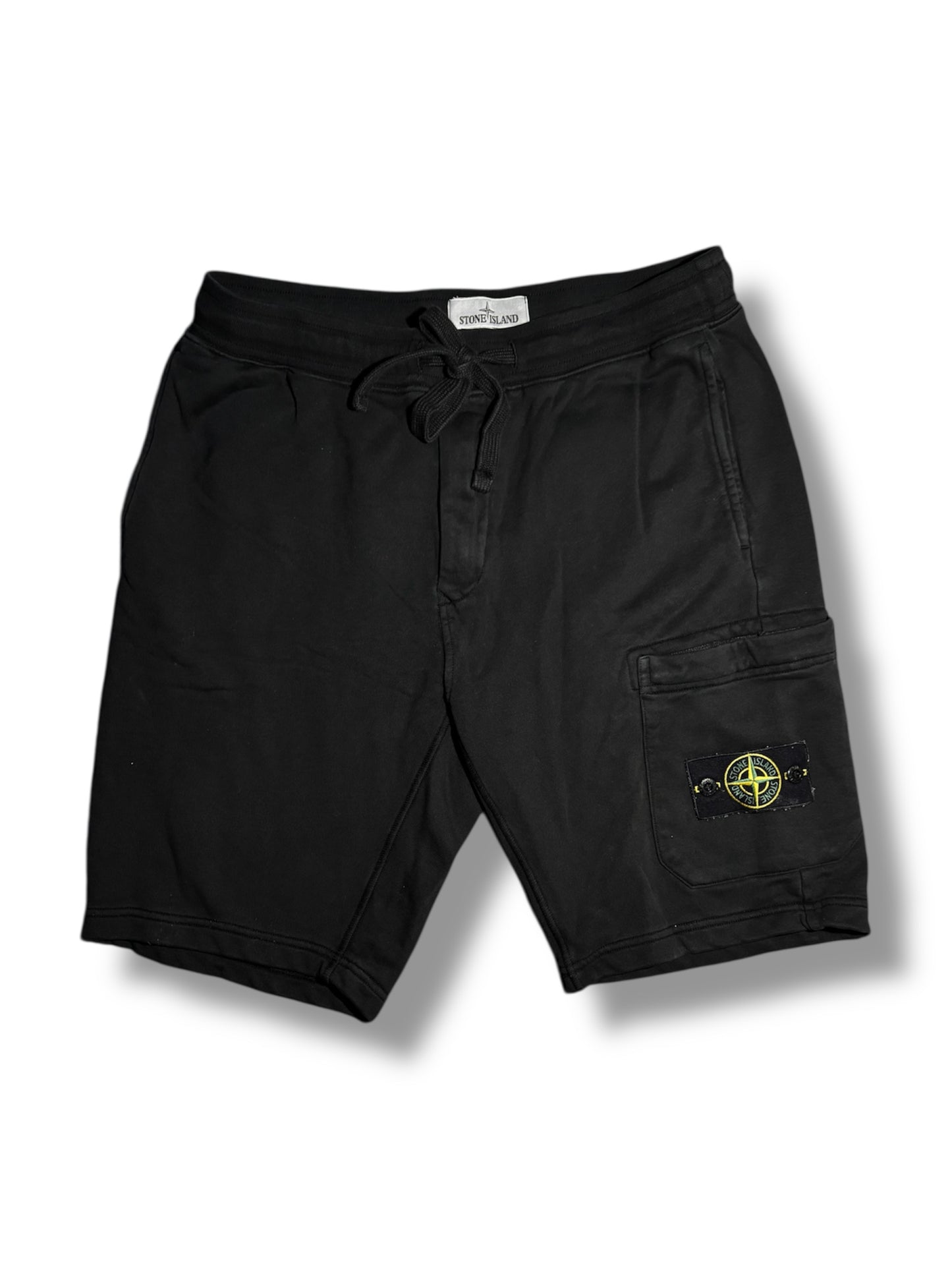 Black stone island shorts size medium