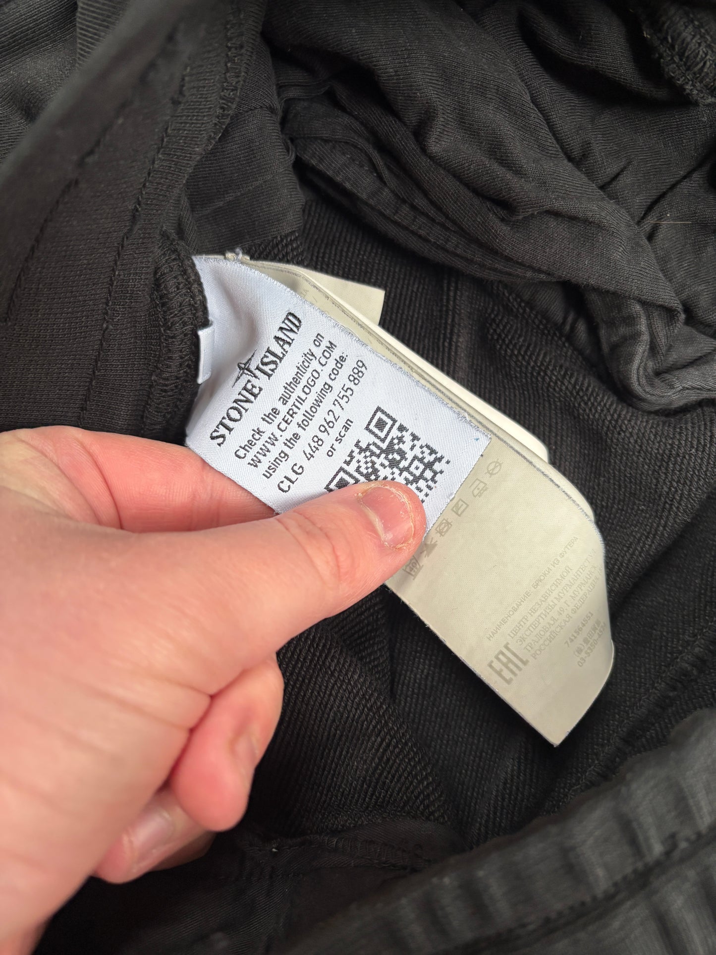 Black stone island cargo joggers size medium