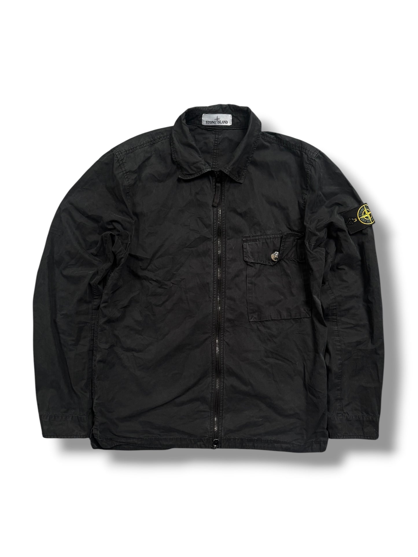 Black stone island overshirt size medium