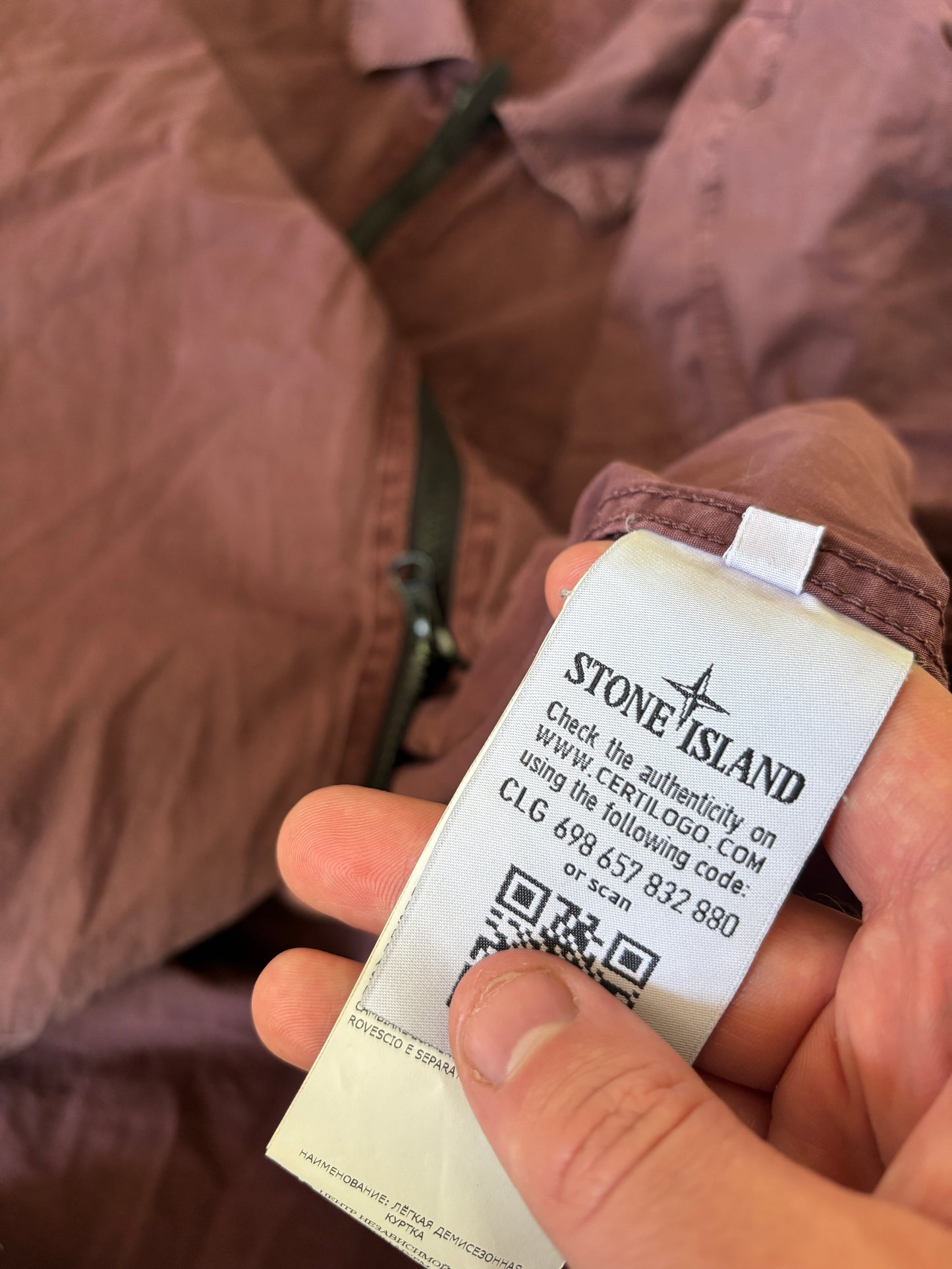 Purple/burgundy stone island overshirt size medium