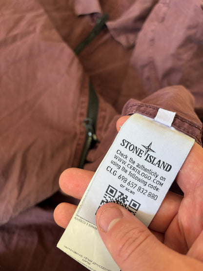 Purple/burgundy stone island overshirt size medium