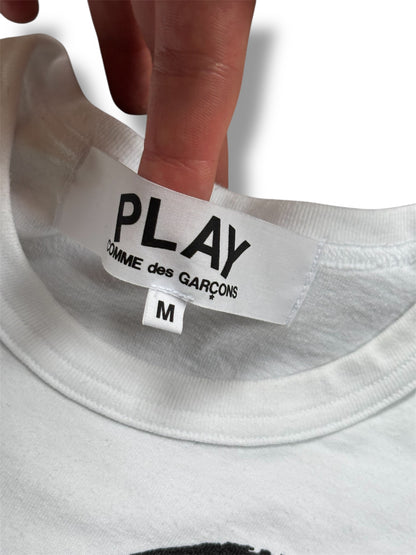 White comes des garçons play T-shirt size medium