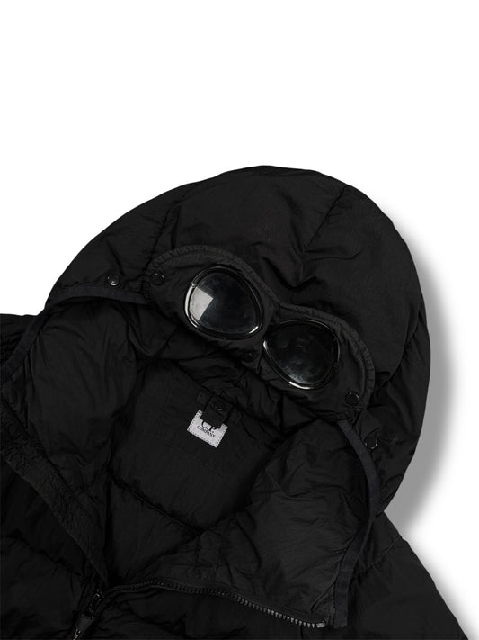 Black cp company eco chrome-r puffer jacket size large