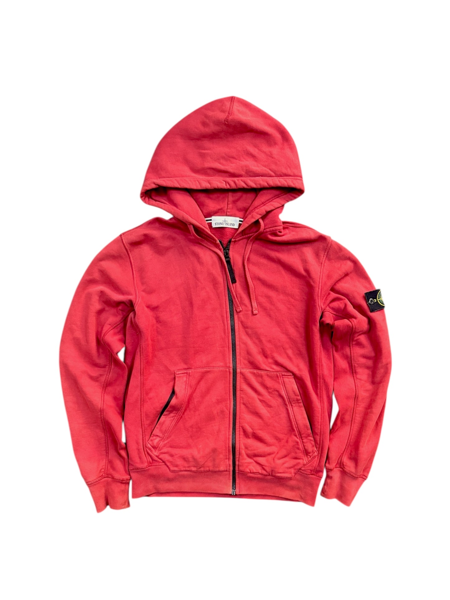 Red stone island zip up size large