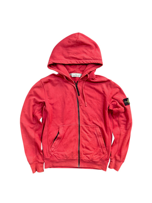 Red stone island zip up size large