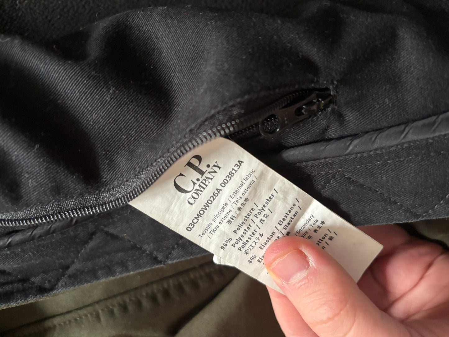 Dark green cp company goggle shell jacket size large/50