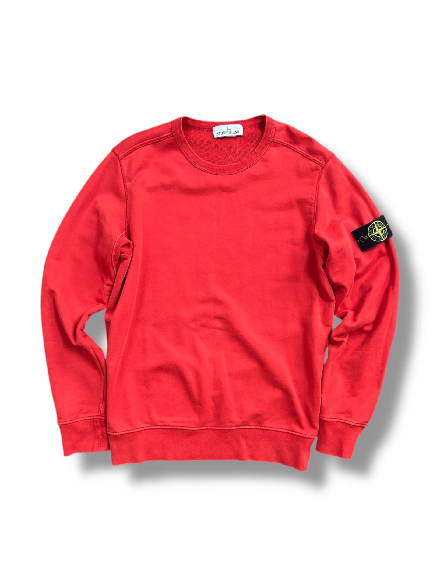 Red stone island jumper size medium