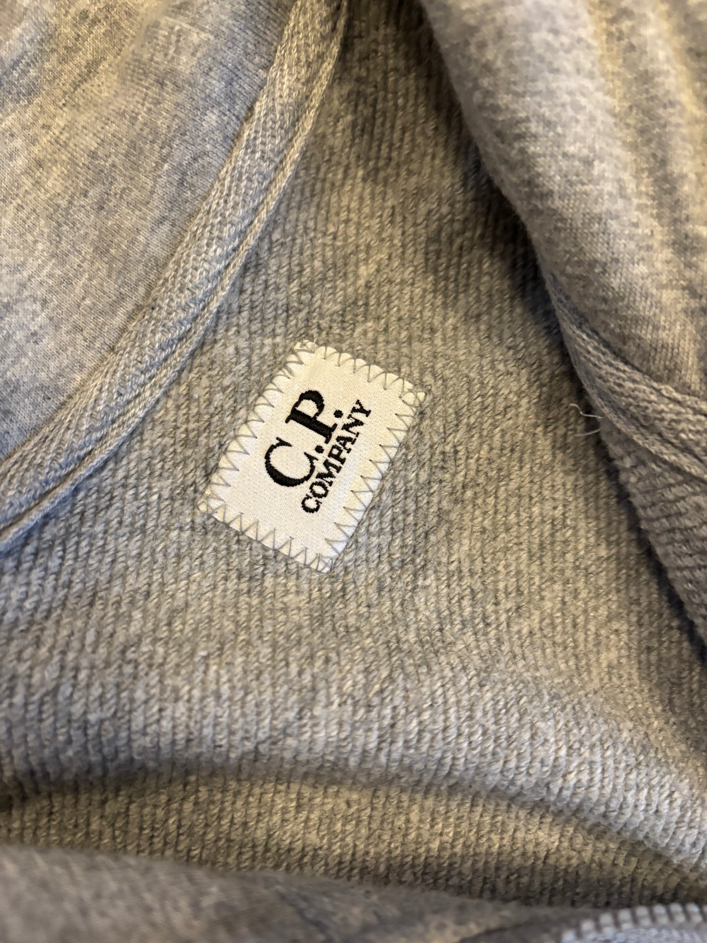 Grey cp company goggle hoodie size large