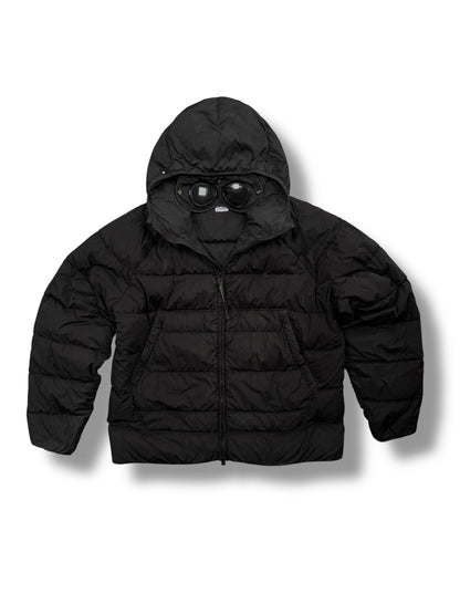 Black cp company eco chrome-r puffer jacket size large