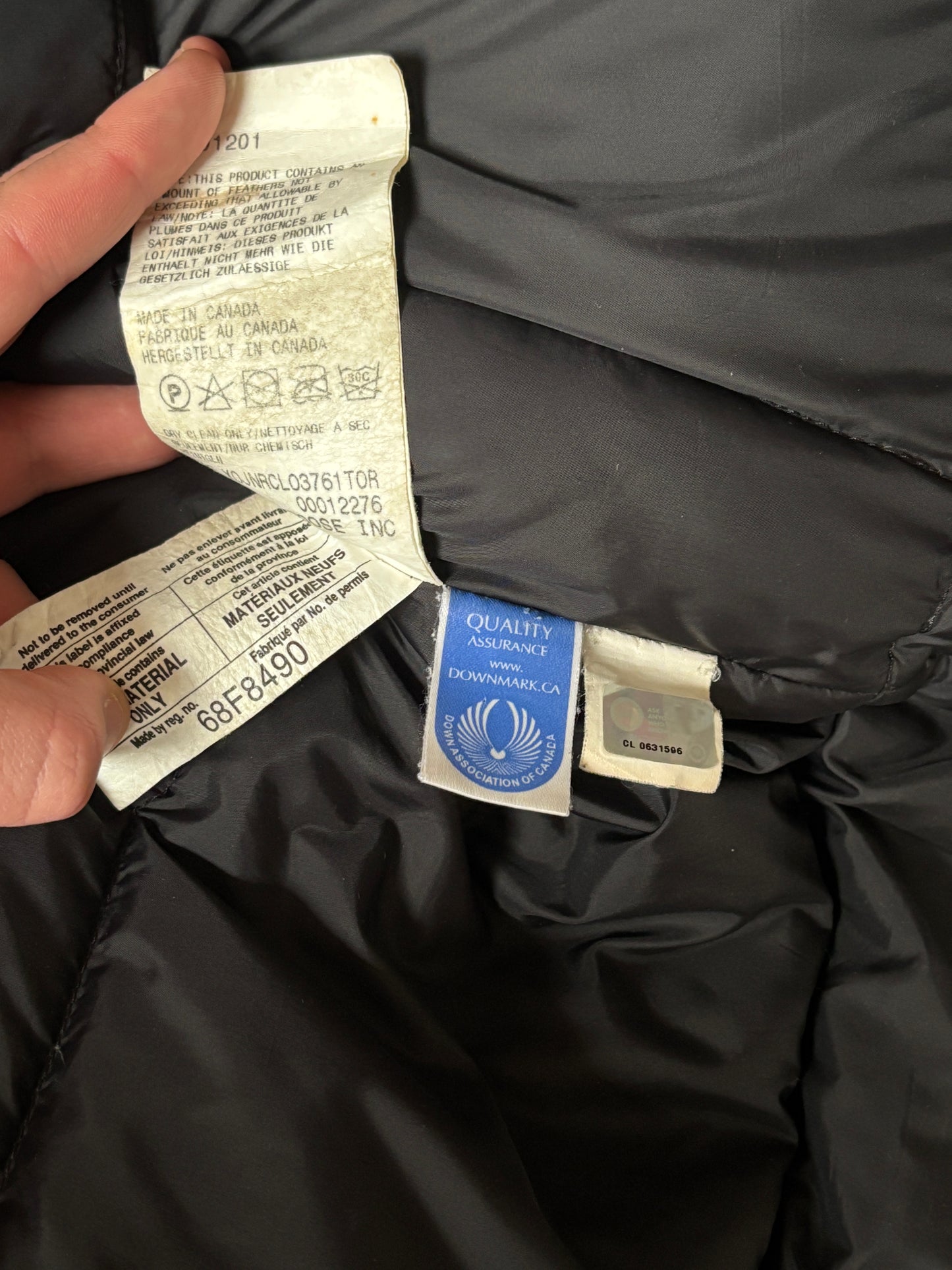 Black Canada goose gilet/body warmer size large