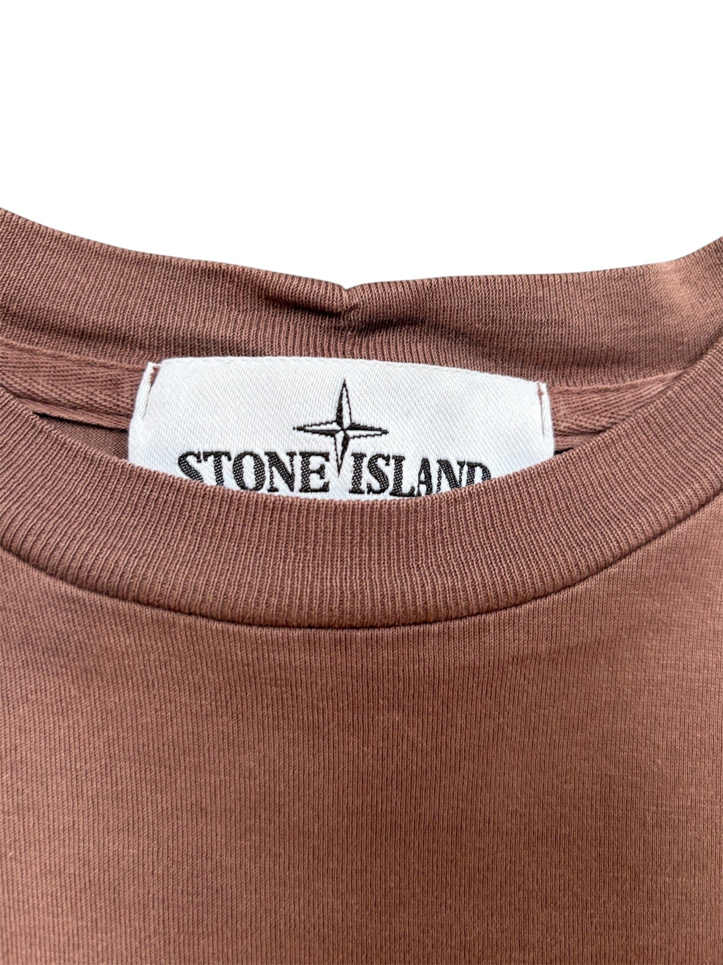 Brown stone island T-shirt size medium