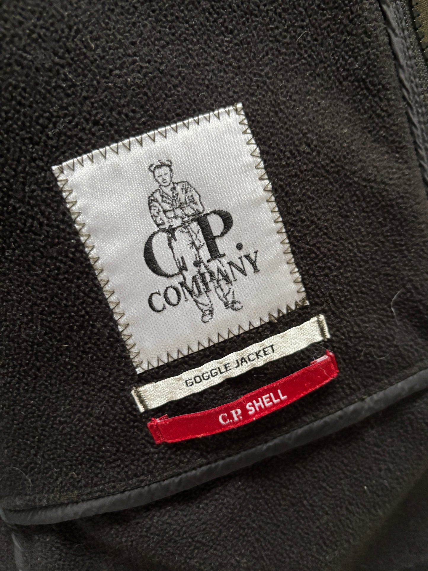 Dark green cp company goggle shell jacket size large/50