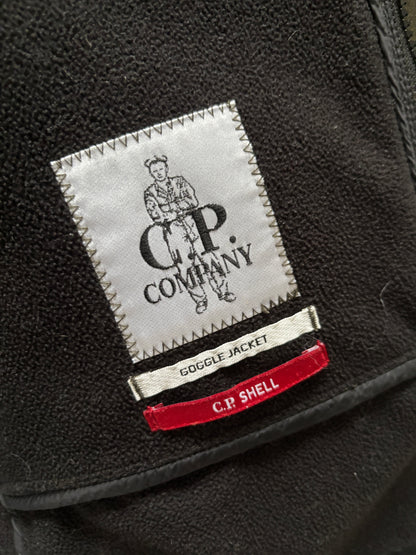 Dark green cp company goggle shell jacket size large/50