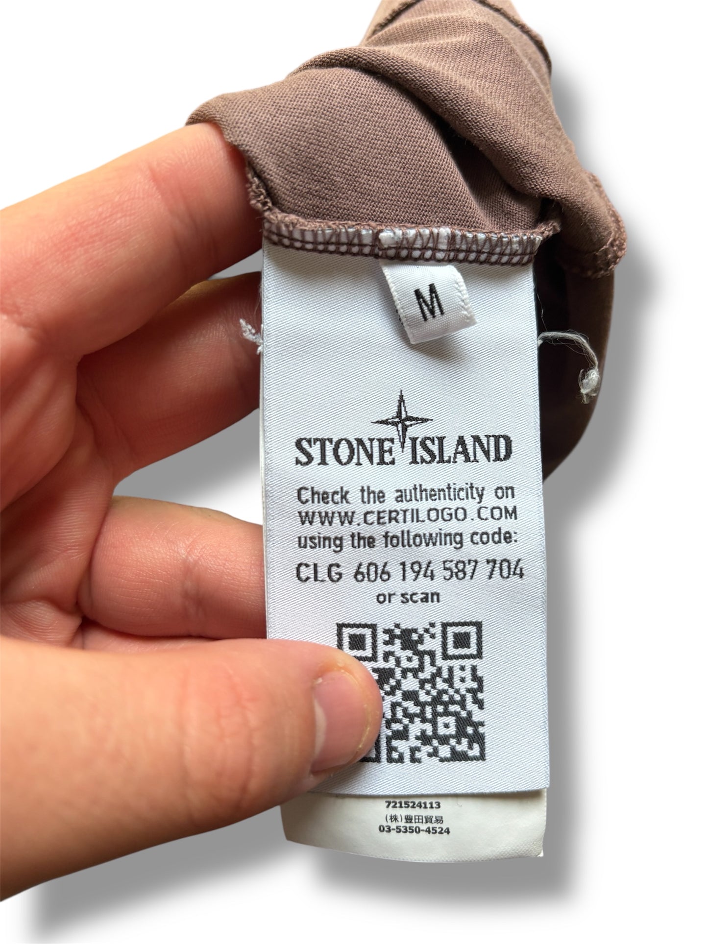 Brown stone island T-shirt size medium