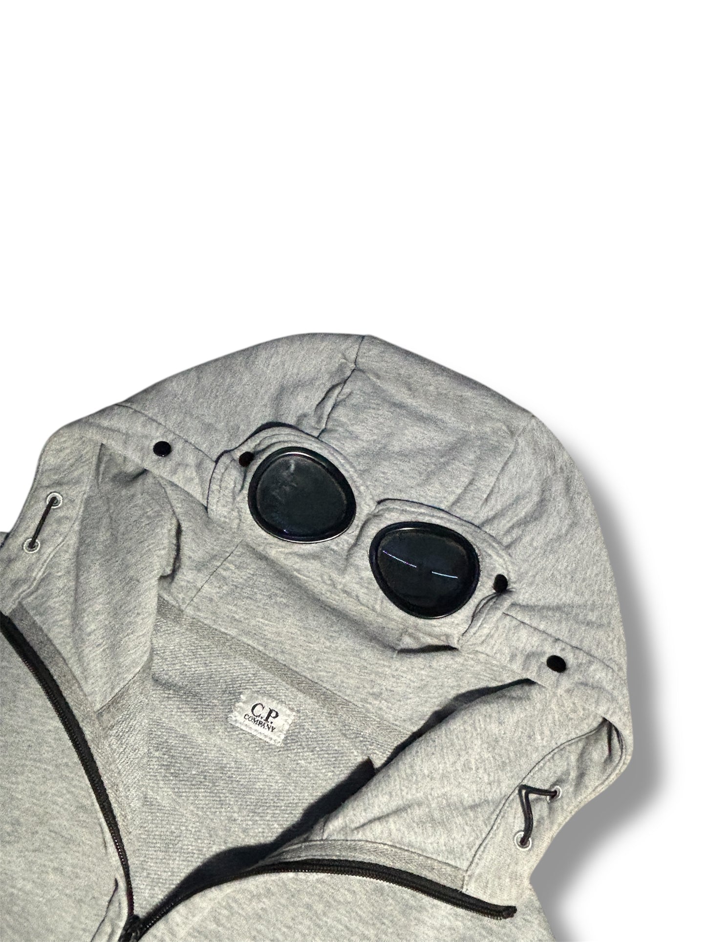 Grey cp company goggle zip up size large