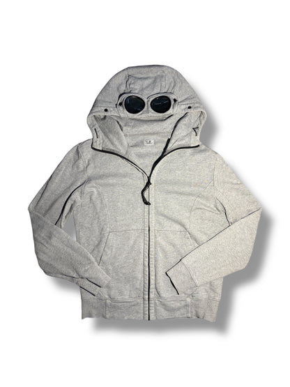 Grey cp company goggle zip up size large