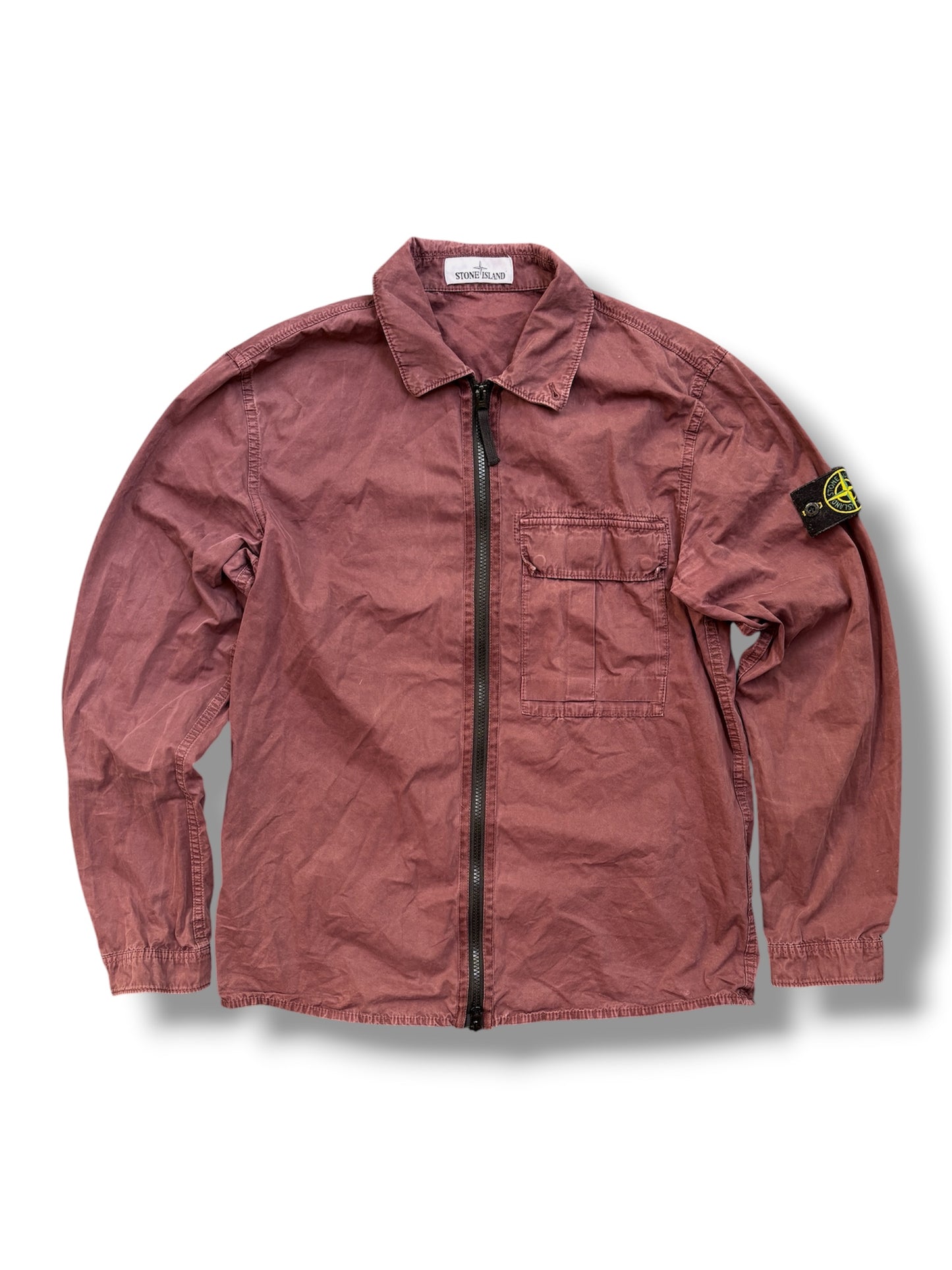 Purple/burgundy stone island overshirt size medium