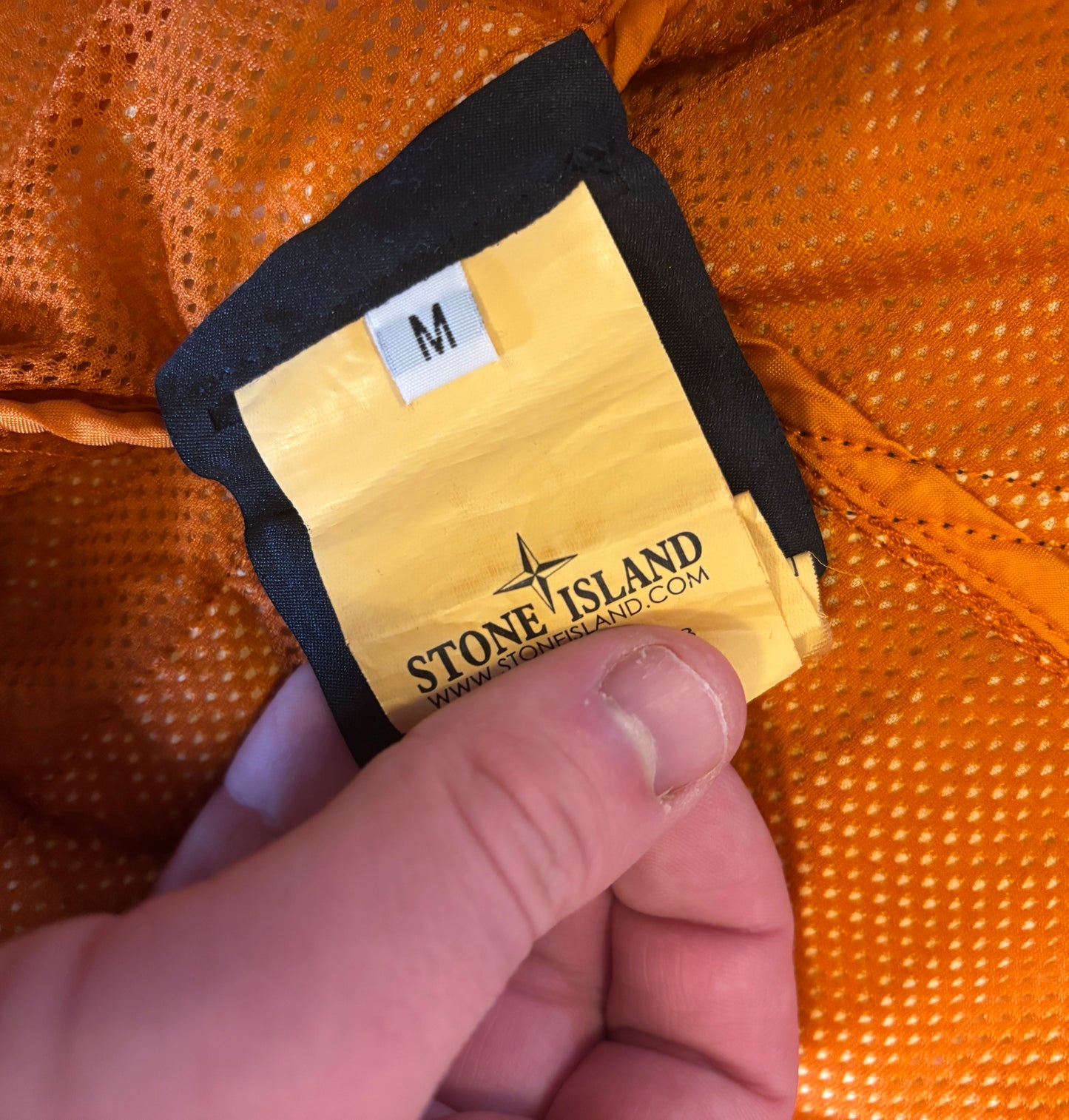 Orange stone island membrana TC jacket size medium